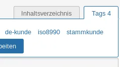 Schlagwörter / Tagcloud